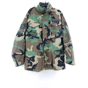 Cold Weather Field Coat Men's Size Medium Long Woodland Camouflage
